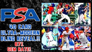 40-CARD BLIND ULTRA-MODERN PSA REVEAL FROM OVER A YEAR AGO!!! 87% GEM RATE || SPORTS CARD INVESTING