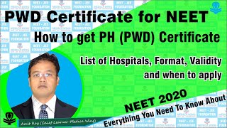 PWD Certificate for NEET 2020 || How to get PWD Certificate for NEET | Disability certificate Format