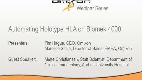 Webinar - Automating Holotype HLA on Biomek 4000