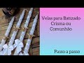 Vela decorada para Batizado