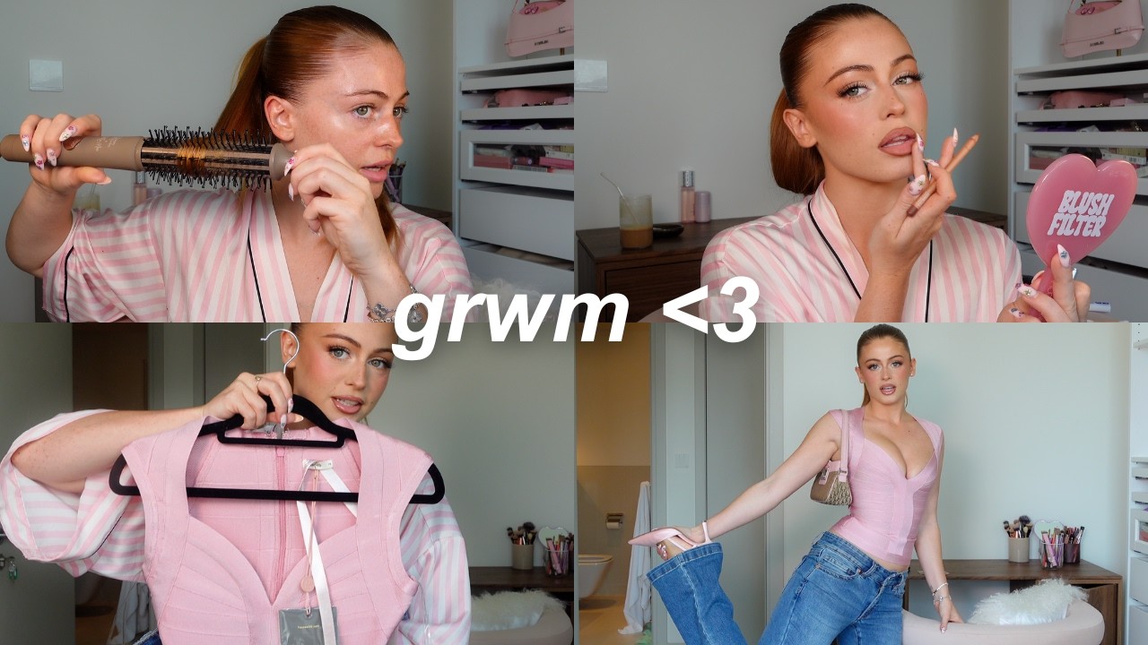 grwm | hair, makeup, outfit & mini vlog ♡
