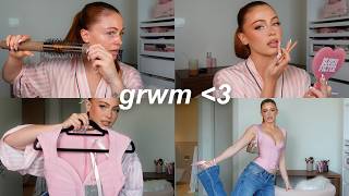 grwm | hair, makeup, outfit & mini vlog ♡
