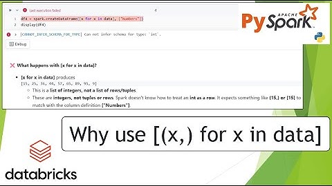 5. Why use [(x,) for x in data] | #pyspark PART 05