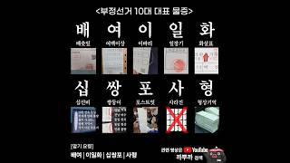 부정선거 10대 물증 "배여이일화십쌍포사형"