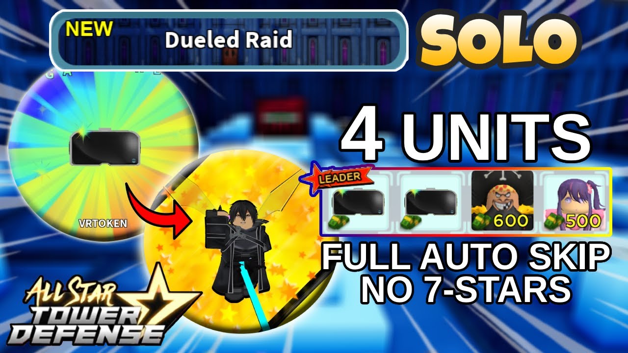 Solo Dueled Raid (No 7-Star Units), 4 Units Full Auto Skip