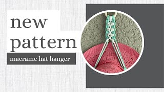 DIY Macrame Hat Hanger | New Pattern | Make in 5 Minutes | How to Macrame a Hat Hanger | Easy