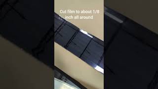 Applying tint to plexiglass @ the scenic shop