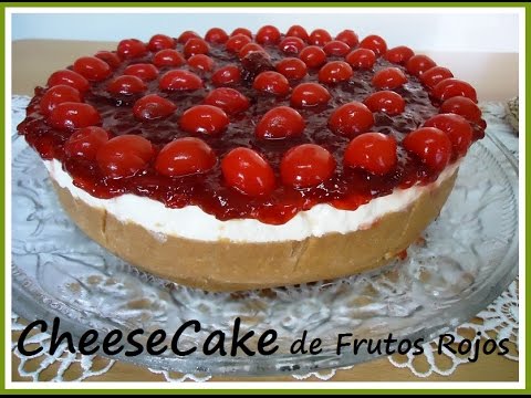 CHEESECAKE DE FRUTOS ROJOS, SIN HORNO receta facil