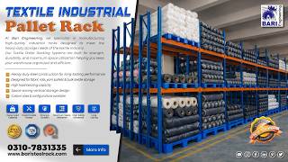 Textile Pallet Rack Pakistan | Heavy Duty Racking System by Bari Engineering