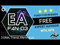 👍 F4N EA03 Forex Expert Advisor free EA for MT4-MT5,  3EMA trend following martingale forex strategy