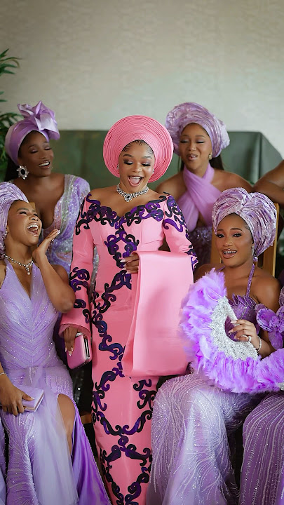 The beautiful colors of love and friendship 😍 #weddings #youtube #nigerianwedding #yorubawedding