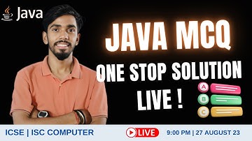 MCQ IN COMPUTER LIVE Computer Class 10 ICSE Crash course java 10