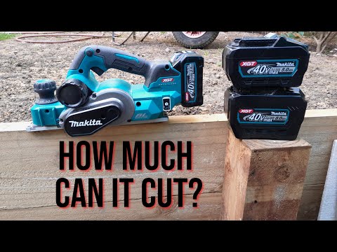 Makita 40v Planer Run Time Test. How much can you cut on a 40v 2.5Ah Battery?