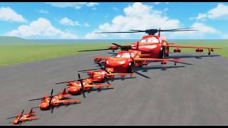 Helicopter Lightning McQueen vs Trains & Crazy Obstacles | BeamNG.drive screenshot 5