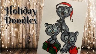 Playing some watercolor markers. Christmas Brave Brothers-