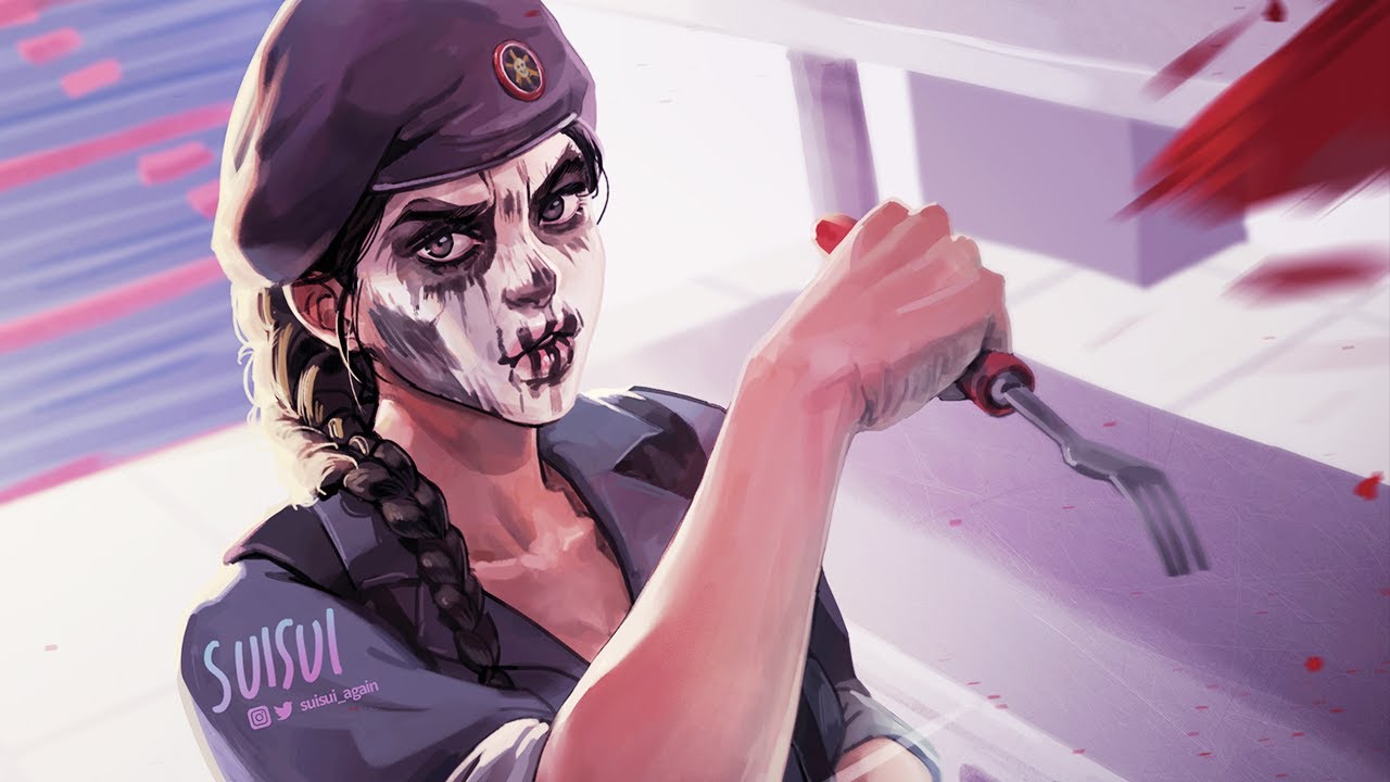 레식, rainbow six siege, ART, fanart, 레식 그림, ember rise, r6s, caveira, caveir...