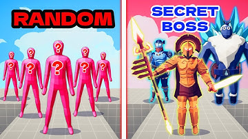 SECRET MELEE BOSS TEAM vs RANDOM UNITS TEAM | TABS - Totally Accurate Battle Simulator
