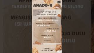 BELAJAR BAHASA MANADO 😻 #belajarbahasamanado