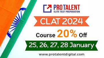 Republic Day Offer for CLAT 2024 Courses by ProTalent Digital