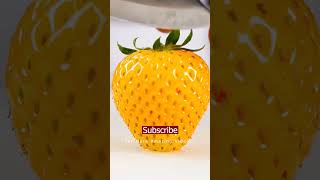 20 Ultra Realistic yellow Strawberry Slice ASMR 🍌🍓  Satisfying Cutting with new style