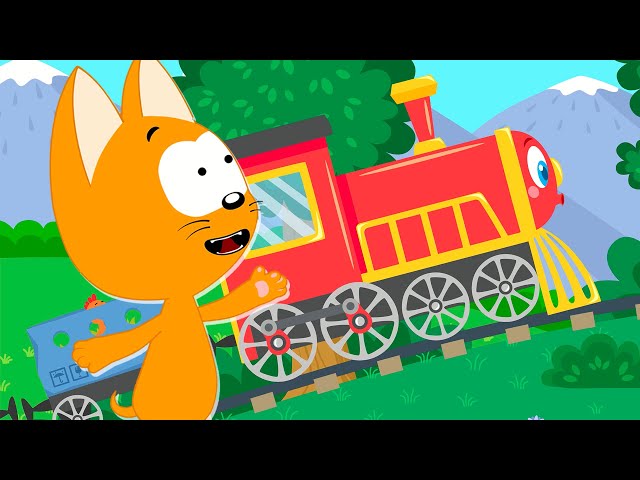 Tren de colores y animales | Canciones infantiles | El gatito Koté class=