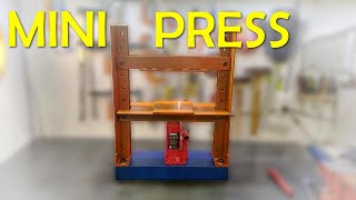 Mini Hydraulic Press Machine from scrap, Using 3 tonn jack, DIY at home mp4