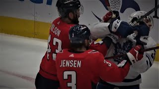 Tom Wilson Clears Out John Tavares In The Blue Paint
