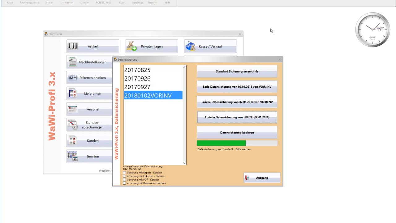 Inventur Empfehlung, WaWi-Profi 3.x, Kassensoftware, PC Kasse, Kassensystem