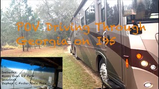 Driving motorhome I95 through Georgia to Stephen C Foster State Park