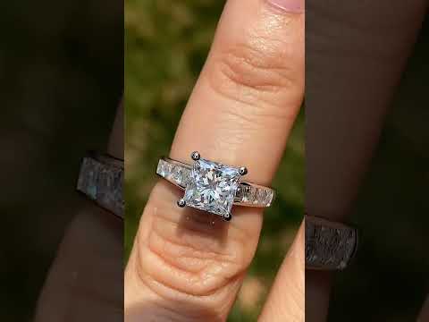Princess Trellis Moissanite Engagement Ring ring video