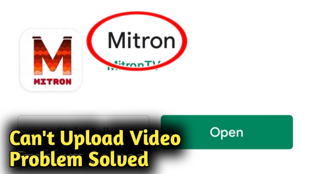 Fix Mitron App Can't Upload Video Problem Solved