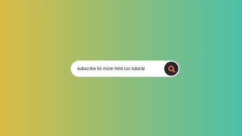 css-animated search box | no javascript | no jquery | html & css only