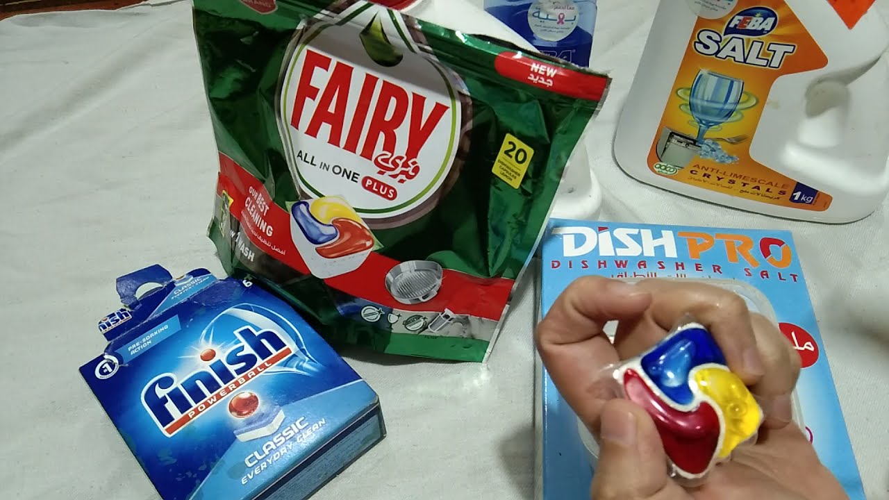تجربتى مع انواع مساحيق غسالات الصحون وطرق تقسيم الاقراص