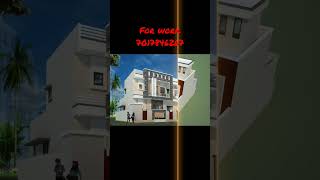 2000 sqft duplex East and north facing front epevation||3D front elevation design||Exterior design.