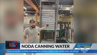 Local breweries canning water and collecting supplies