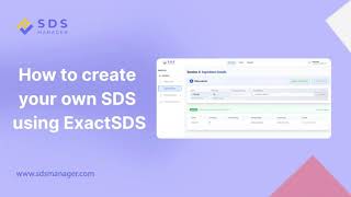 How to Create your own SDS with ExactSDS screenshot 4