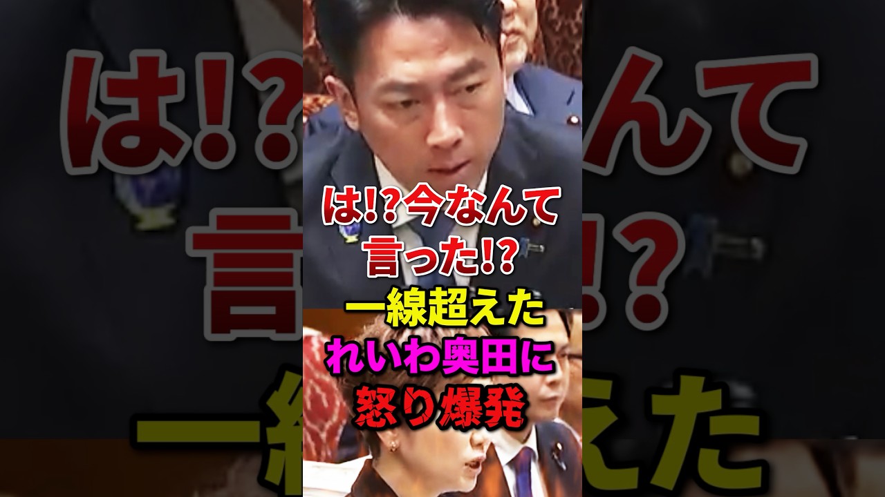 ㊗️200万再生!!自衛隊侮辱やめろ!!小泉進次郎が暴言を吐くれいわ奥田議員にガチギレ!!#shorts #自民党 #小泉進次郎 #高市早苗 #片山さつき