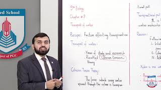 Class 9 - Biology - Chapter 9 - Lecture 4 Transport of Water - Allied Schools