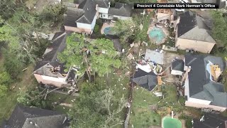 Download Lagu DRONE VIDEO shows the path of destruction from Houston, Texas tornado MP3