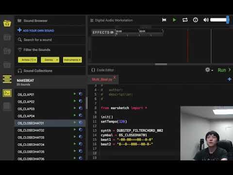 10  makeBeat in EarSketch   Python Programming