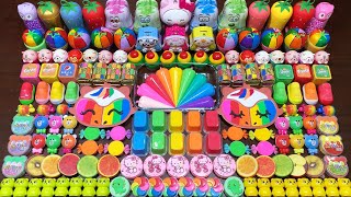 Satisfying With Foam And Glitter Mixing Random Things Into Glossy Slime