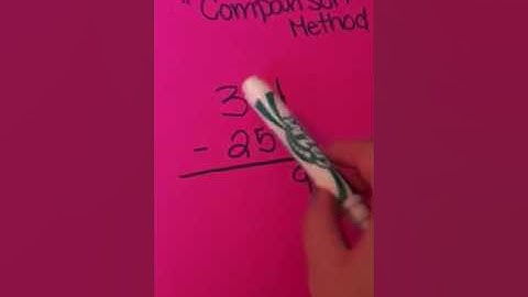 2.NBT.7 second video subtraction using the comparison method