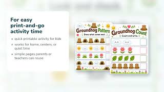 Groundhog Meadow Activity Pages | Groundhog Day Activity Sheets | Printable PDF | Etsy | 12