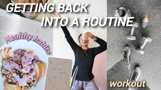GETTING BACK INTO A ROUTINE 💌 l mini reset day, productive & healthy habits