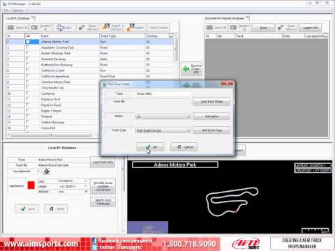 Creating a New Track in GPS Manager