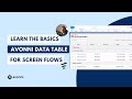 Learn to use the avonni data table in salesforce flows