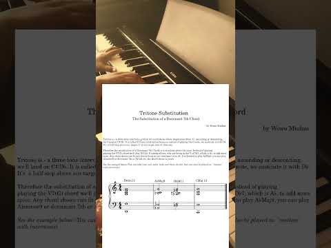 Tritone Substitution🎼🎹 ##wowomndau #jazz #pianotutorial #pianolessons #musictheory