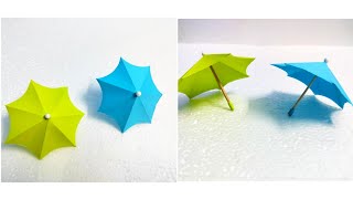 Paper UMBRELLA 🏖️for kids/How to make a paper umbrella/Mini paper umbrella/Umbrella craft ideas