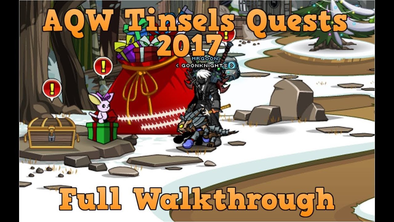 AQW Tinsel's Quests 2017 Full Walkthrough YouTube