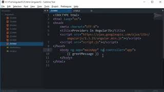 AngularJS Tutorial 25  Providers 1